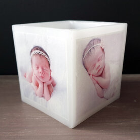 Windlicht vierkant 10cm x 10cm